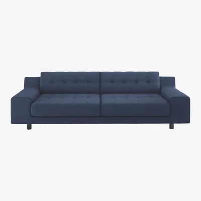 Habitat Hendricks Blue Wool 4 Seater Sofa, Blue