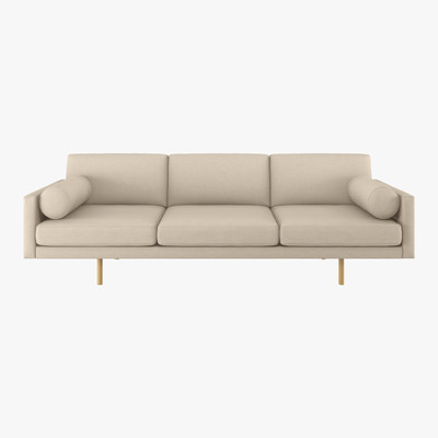 Habitat Spencer Natural Italian Woven 4 Seater Sofa, Oak Legs, Natural