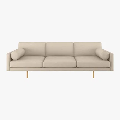 Habitat Spencer Natural Italian Woven 4 Seater Sofa, Oak Legs, Natural