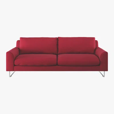 Habitat Lyle Red Amatheon Wool 3 Seater Sofa, Red