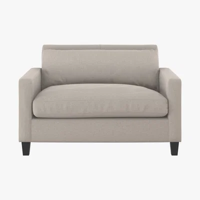 Habitat Chester Natural Textured Compact Sofa, Dark Stained Feet, Natural