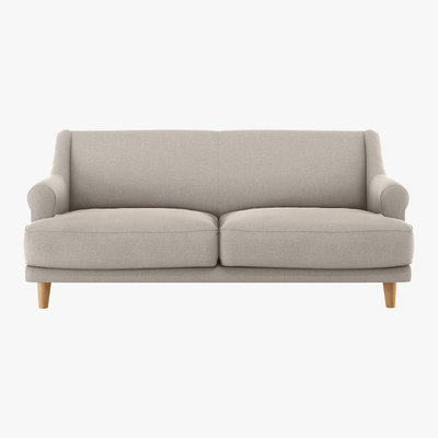 Habitat Townsend Natural Textured FaBric 2 Seater Sofa, Natural