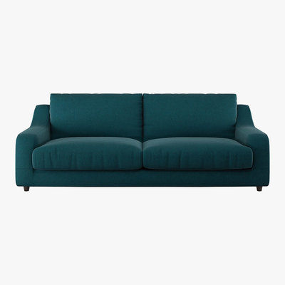 Habitat Slope Teal Green Wool Tweed 3 Seat Sofa, Green