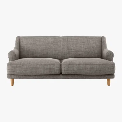 Habitat Townsend Black And White Italian Woven FaBric 2 Seater Sofa, Black And White