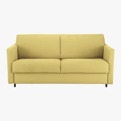 Habitat Howi Yellow FaBric 2 Seater Sofa Bed, Saffron Yellow