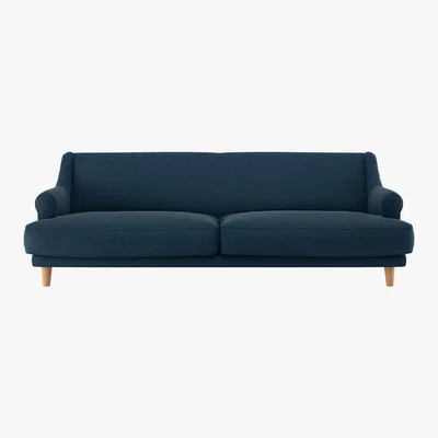 Habitat Townsend Navy Blue Tweed Wool Mix 4 Seater Sofa, Navy