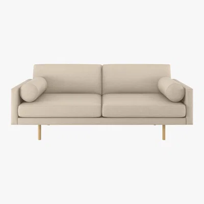 Habitat Spencer Natural Italian Woven 3 Seater Sofa, Oak Legs, Natural