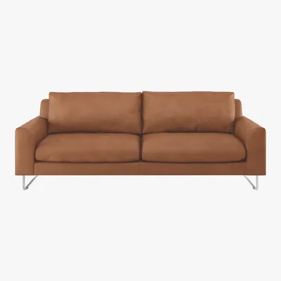 Habitat Habitat Lyle 3 Seater Leather Sofa - Tan