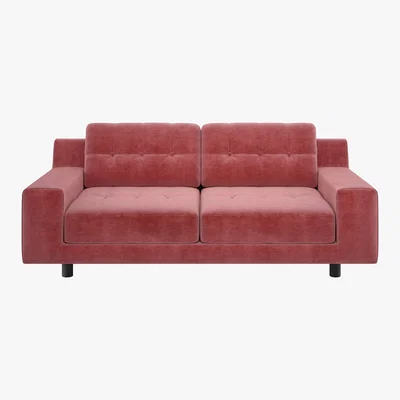Habitat Hendricks Dusty Rose Velvet 2 Seater Sofa, Dusty Rose