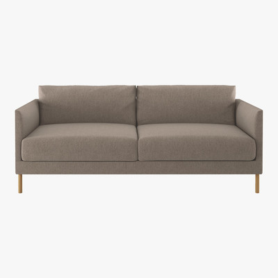 Habitat Hyde Natural FaBric 3 Seater Sofa, Wooden Legs, Natural
