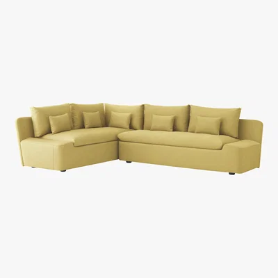 Habitat Kasha Yellow FaBric Right-Arm Corner Sofa, Saffron Yellow