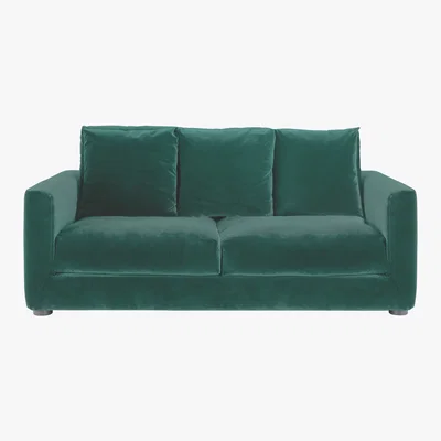 Habitat Rupert Emerald Green Velvet 2 Seater Sofa Bed, Green