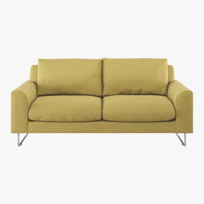 Habitat Lyle Saffron Yellow FaBric 2 Seater Sofa, Saffron