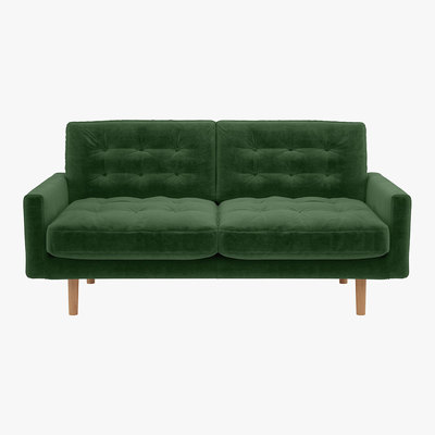 Habitat Fenner Moss Green 2 Seater Sofa, Moss Green