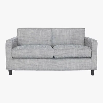 Habitat Chester Black & White Italian FaBric 2 Seater Sofa, Dark Feet, Black And White