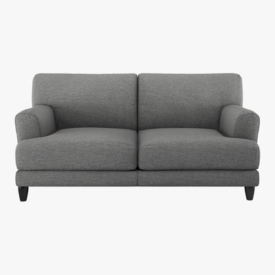 Habitat Askem Grey Linen Mix 2 Seater Sofa, Grey