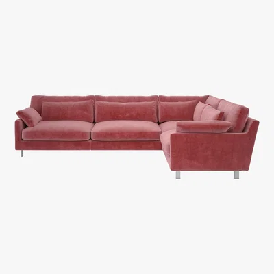 Habitat Cuscino Dusty Rose 4 Seater Left Hand Corner Sofa, Dusty Rose