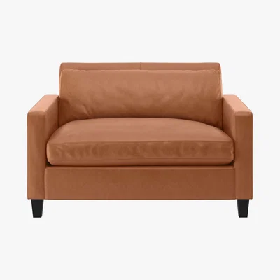 Habitat Chester Tan Luxury Leather Compact Sofa, Tan