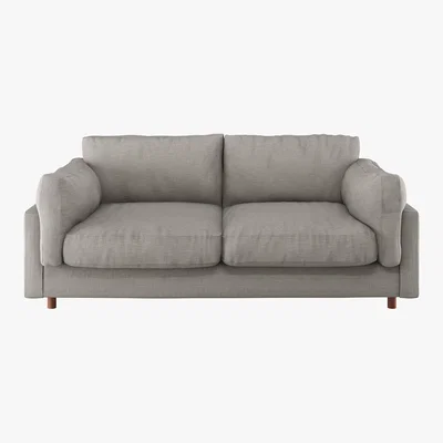 Habitat Elkin Grey Textured FaBric 3 Seat Sofa, Grey