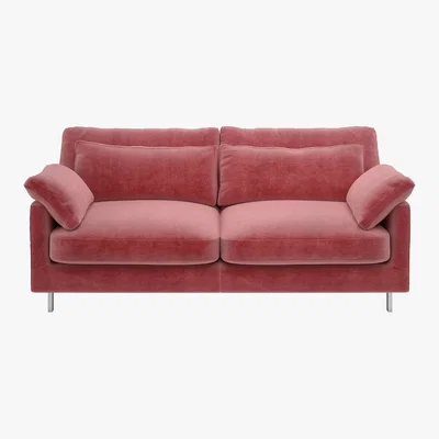 Habitat Cuscino Dusty Rose Velvet 2 Seater Sofa, Dusty Rose