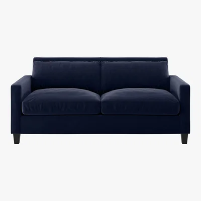 Habitat Chester Navy Blue Velvet 2 Seater Sofa, Dark Blue