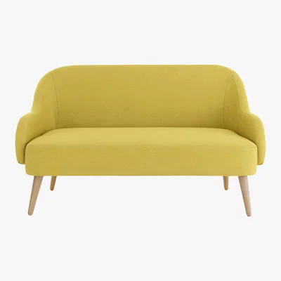 Habitat Momo Saffron Yellow FaBric 2 Seater Sofa, Saffron