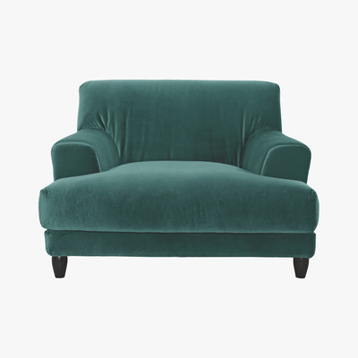 Habitat Askem Emerald Green Velvet Compact Sofa, Green