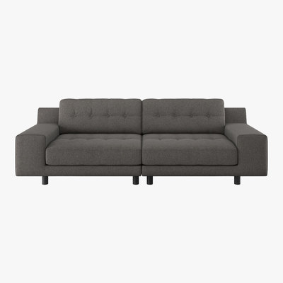 Habitat Hendricks Charcoal Grey Wool 4 Seater Easy Access Sofa, Charcoal