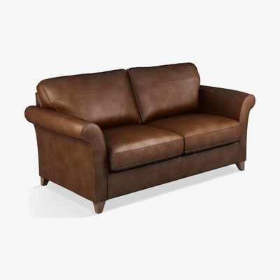 John Lewis John Lewis & Partners Charlotte Grand 4 Seater Leather Sofa, Dark Leg