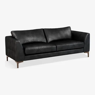 John Lewis John Lewis & Partners Belgrave Grand 4 Seater Leather Sofa, Dark Leg