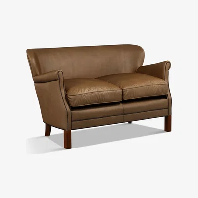 John Lewis Halo Little Professor Petite 2 Seater Leather Sofa