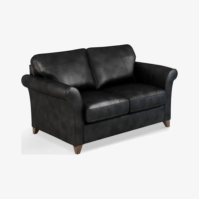 John Lewis John Lewis & Partners Charlotte Medium 2 Seater Leather Sofa, Dark Leg