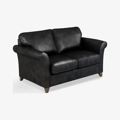 John Lewis John Lewis & Partners Charlotte Medium 2 Seater Leather Sofa, Dark Leg