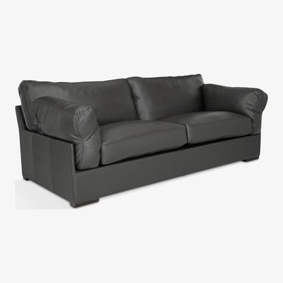 John Lewis John Lewis & Partners Java Grand 4 Seater Leather Sofa, Dark Leg