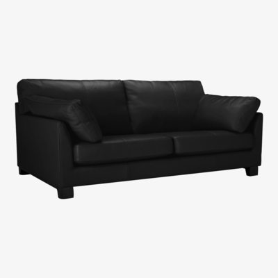 John Lewis John Lewis & Partners Ikon Grand 4 Seater Leather Sofa, Dark Leg