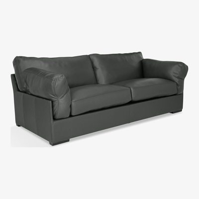 John Lewis John Lewis & Partners Java Large 3 Seater Leather Sofa, Dark Leg