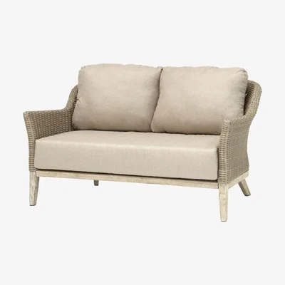 John Lewis KETTLER Cora Lounging 2 Seater Sofa, FSC-Certified (Acacia), Smoke White