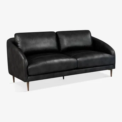 John Lewis John Lewis & Partners Cape Large 3 Seater Leather Sofa, Dark Leg