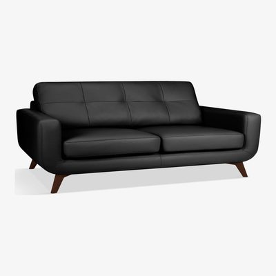 John Lewis John Lewis & Partners Barbican Leather Grand 4 Seater Sofa, Dark Leg