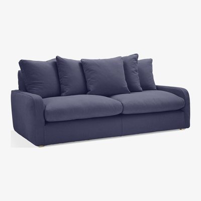John Lewis Floppy Jo Large 3 Seater Sofa by Loaf at John Lewis in Brushed Cotton Navy Blue