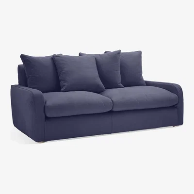 John Lewis Floppy Jo Medium 2 Seater Sofa by Loaf at John Lewis in Brushed Cotton Navy Blue