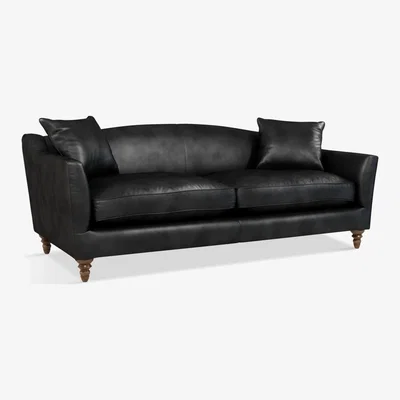 John Lewis Croft Collection Melrose Grand 4 Seater Leather Sofa, Dark Leg