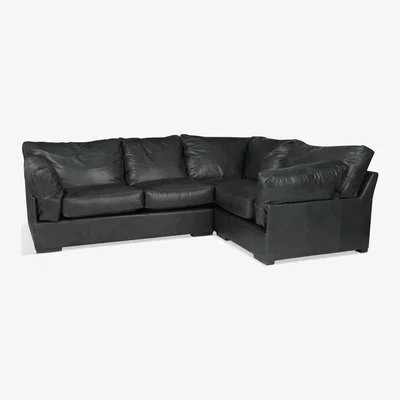 John Lewis John Lewis & Partners Java RHF Leather Corner Sofa, Dark Leg