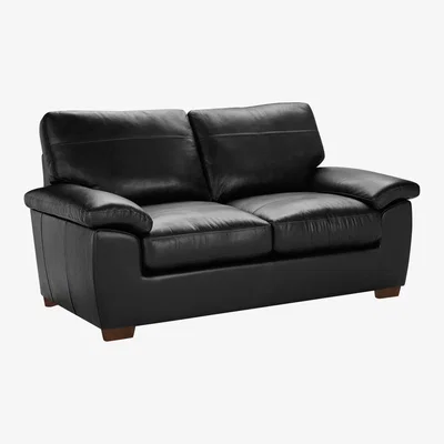 John Lewis John Lewis & Partners Camden Medium 2 Seater Leather Sofa, Dark Leg