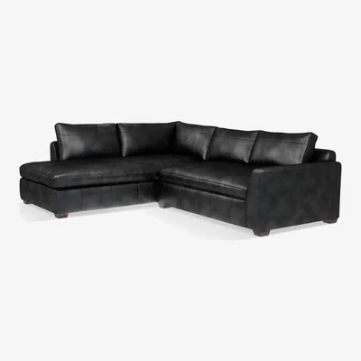 John Lewis John Lewis & Partners Tortona Leather LHF Chaise End Sofa