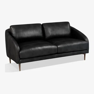 John Lewis John Lewis & Partners Cape Medium 2 Seater Leather Sofa, Dark Leg