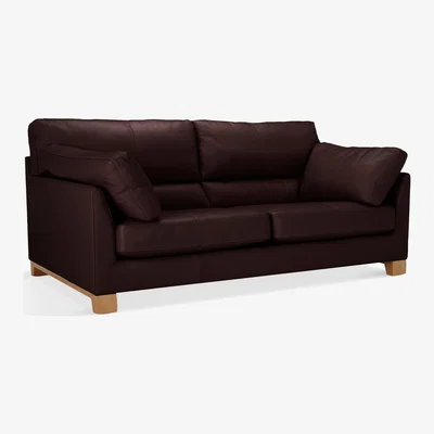 John Lewis John Lewis & Partners Ikon High Back Large 3 Seater Leather Sofa
