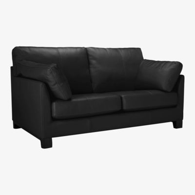John Lewis John Lewis & Partners Ikon Medium 2 Seater Leather Sofa, Dark Leg