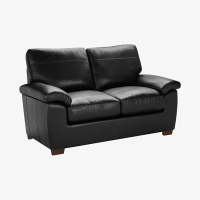 John Lewis John Lewis & Partners Camden Small 2 Seater Leather Sofa, Dark Leg