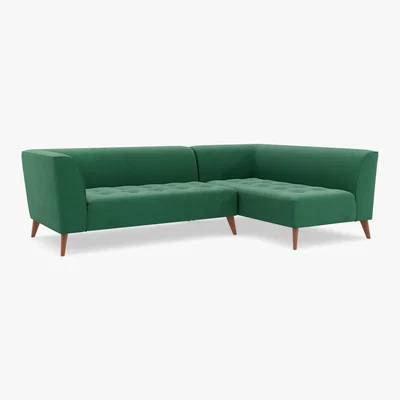 Marks & Spencer M&S Luna Corner Sofa (Right-Hand) - SRCNR - Duck Egg, Duck Egg,Peacock,Charcoal,Natural,Dusky Pink,Grey,Navy,Dark Ochre,Ochre,Steel,Emerald